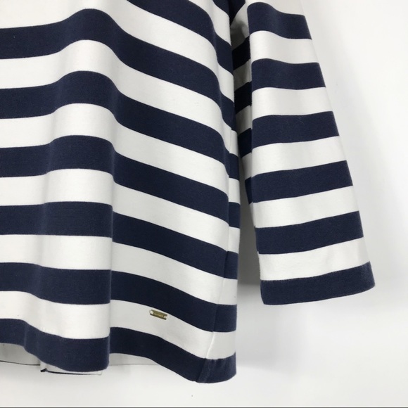 Tommy Hilfiger Nautical Navy & White Striped Top - Picture 4 of 8